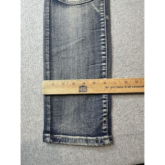 RGSTR Jeans Mens 31x30 Blue Distressed Repair Patch Slim Skinny Stretch Denim - Picture 16 of 16